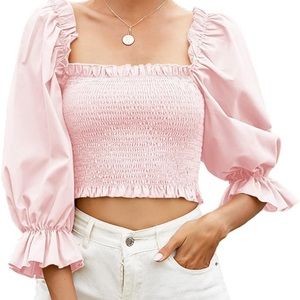 Puff Sleeve Crop